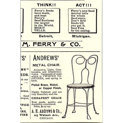 Geo. F. Barber & Co Architects Knoxville TN 1892 Ad AG2-M11