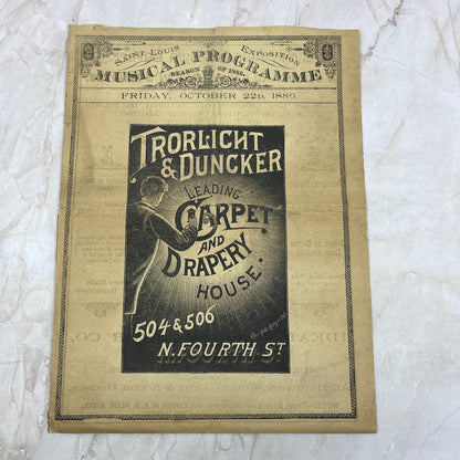 1886 St. Louis Exposition Musical Programme Friday Oct 22 1886 TI9-P4