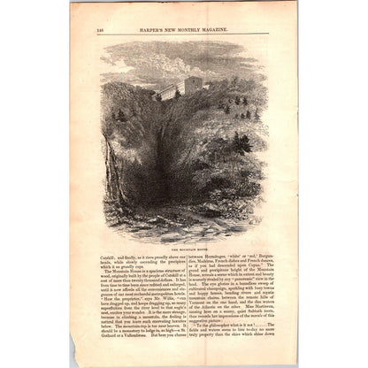 The Catskills by T. Addison Richards - 7 Pages 1854 Article I19