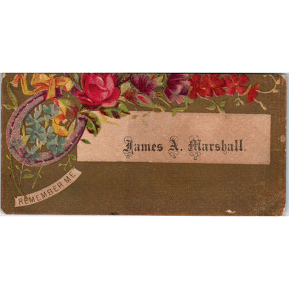 c1880 Victorian Calling Card James A. Marshall AE5