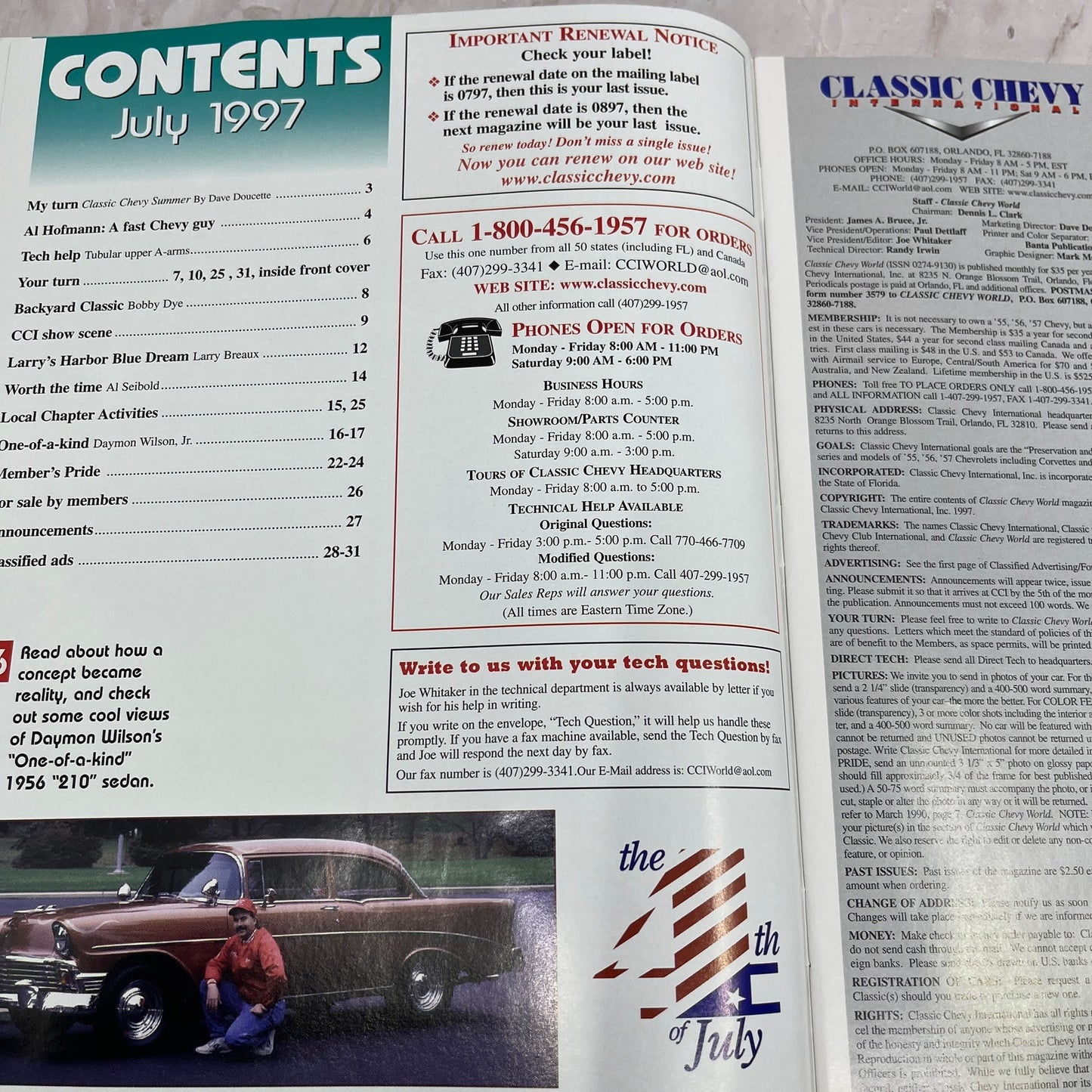 Al Hoffman - '55, '56, '57 Classic Chevy World Magazine - Jul 1997 M30