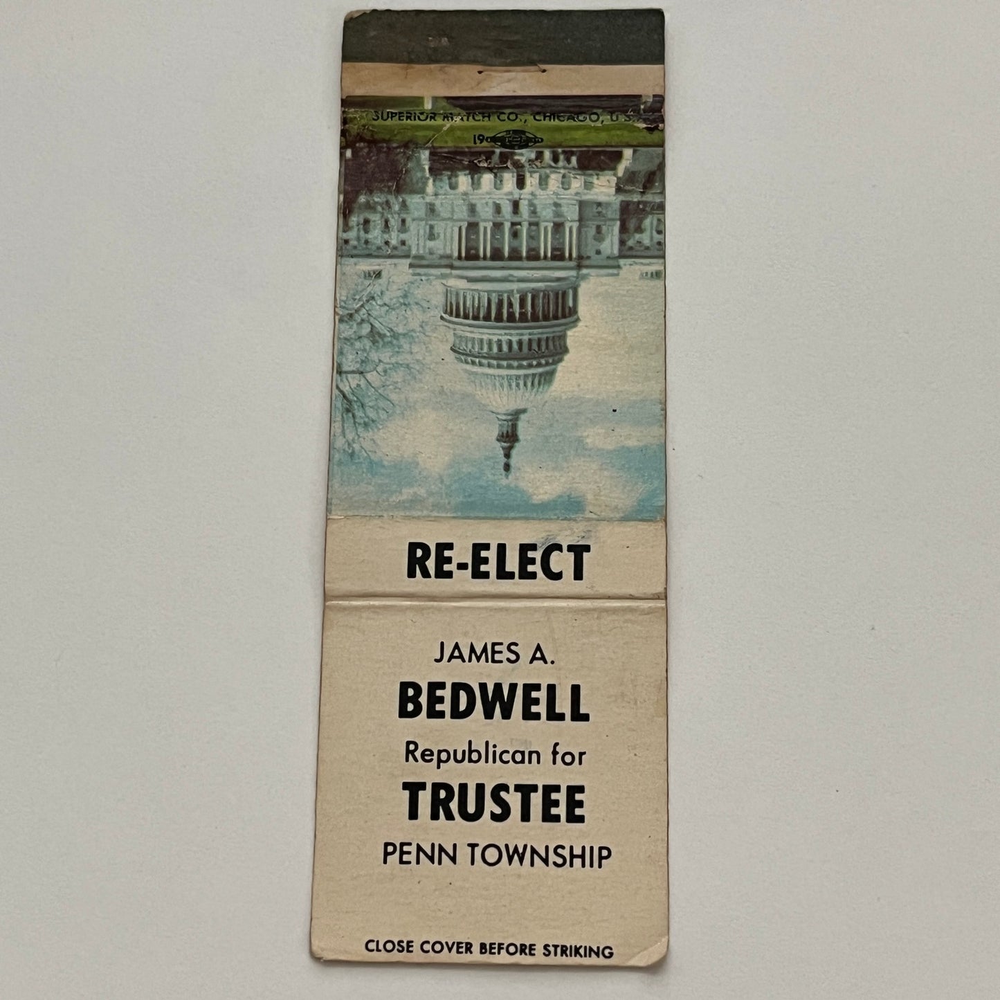 James A. Bedwell Republican for Trustee Penn Township Vtg Matchbook TB6-MB2-14