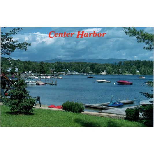 Center Harbor Lake Winnipesaukee NH Justine Hill Vintage Postcard PE5