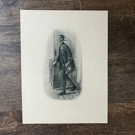 Edwin Austin Abbey - Ichabod Crane Engraving Art Print 9x12 V8