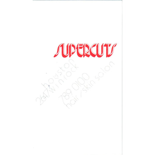 1970s Supercuts Hair/Skin Salon Houston TX Vintage Business Card SD8-B11