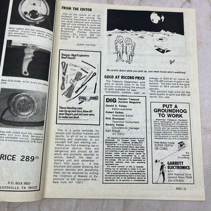 1979 Summer - DIG Eastern Treasure Hunters Magazine - Coins Bottles Gems M18