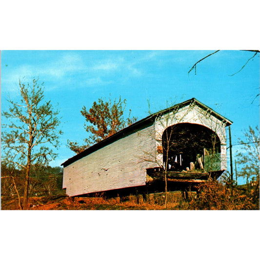 Dearborn County IN Guilford Covered Bridge Postcard PB10