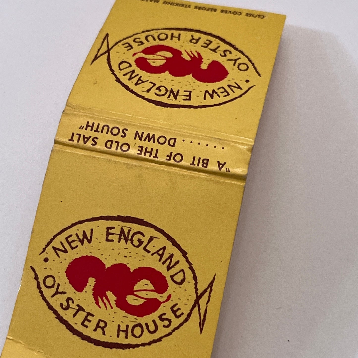 New England Oyster House Florida Vintage Matchbook Cover TB6-MB1-11
