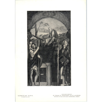 St. Jerome, St. Christopher & St. Augustine - Bellini 1900 Art Print AB8-MA6