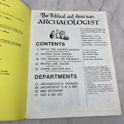 1981 Vol 1 No 1 - Biblical and American Archaeologist Magazine M11