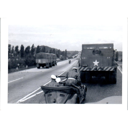 German Police Escort US Army Transport Postwar Europe c1954 Army Photo AF1-AP3