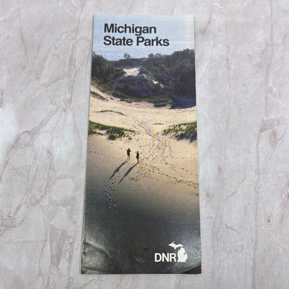 1980s Michigan State Parks Travel Guide and Fold Out Map TH9-TM1