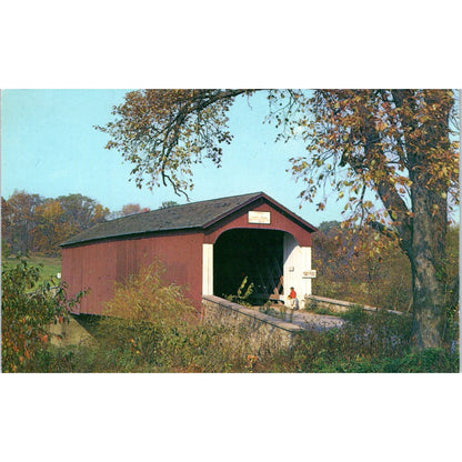 Vansant's Covered Bridge Pidock Creek Solebury Twp Covered Bridge Postcard PB13