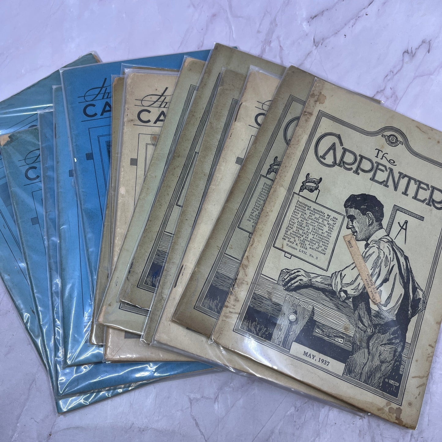 1930s The Carpenter Magazine Lot of 14 Issues L1-6