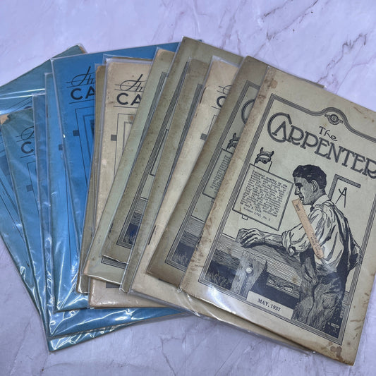 1930s The Carpenter Magazine Lot of 14 Issues L1-6