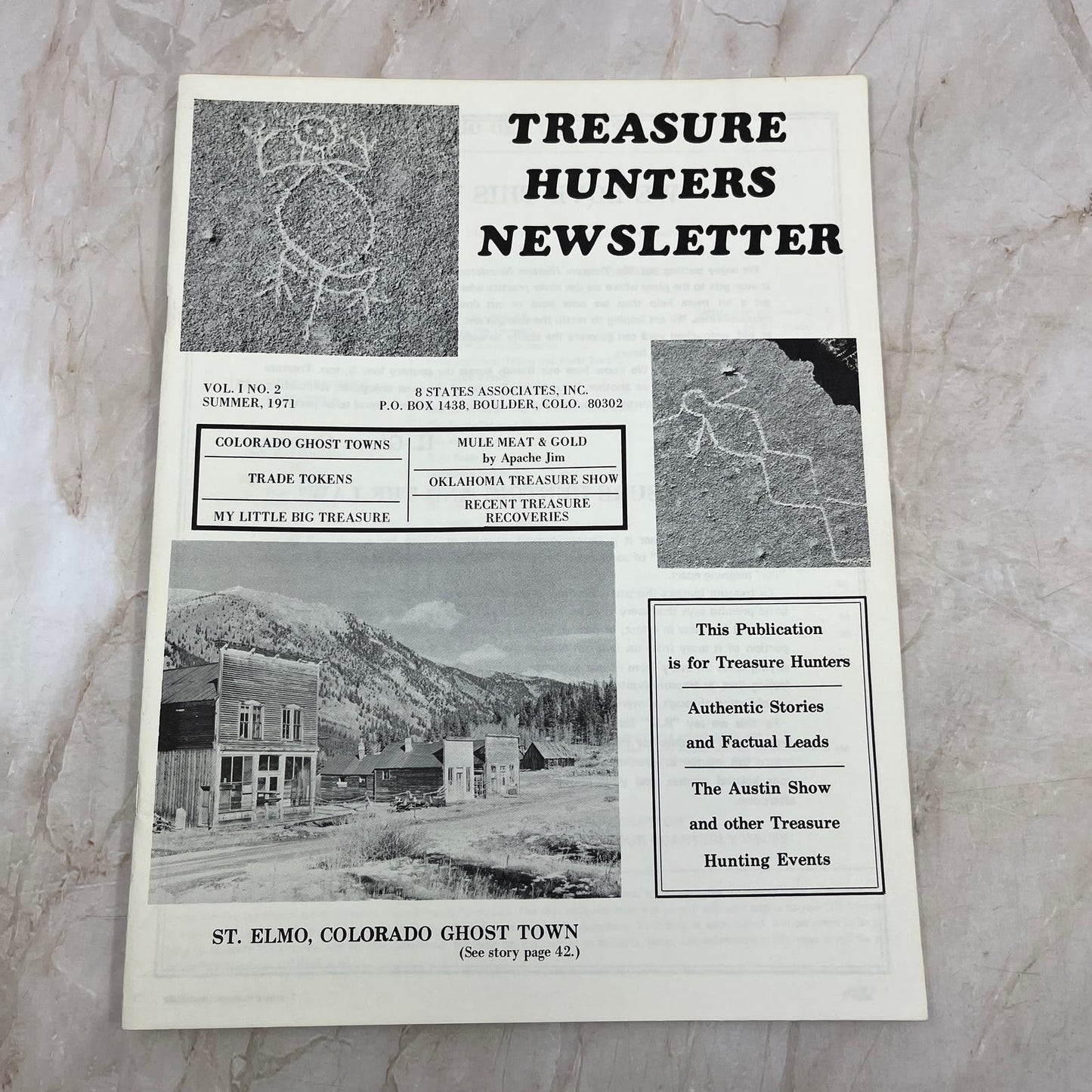 1971 Summer - Treasure Hunters Newsletter - St. Elmo Colorado Ghost Town M19