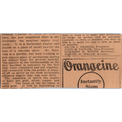 Hartford National Bank Harold W Stevens Frank P Furlong 1901 Newspaper Ad AD8-H3