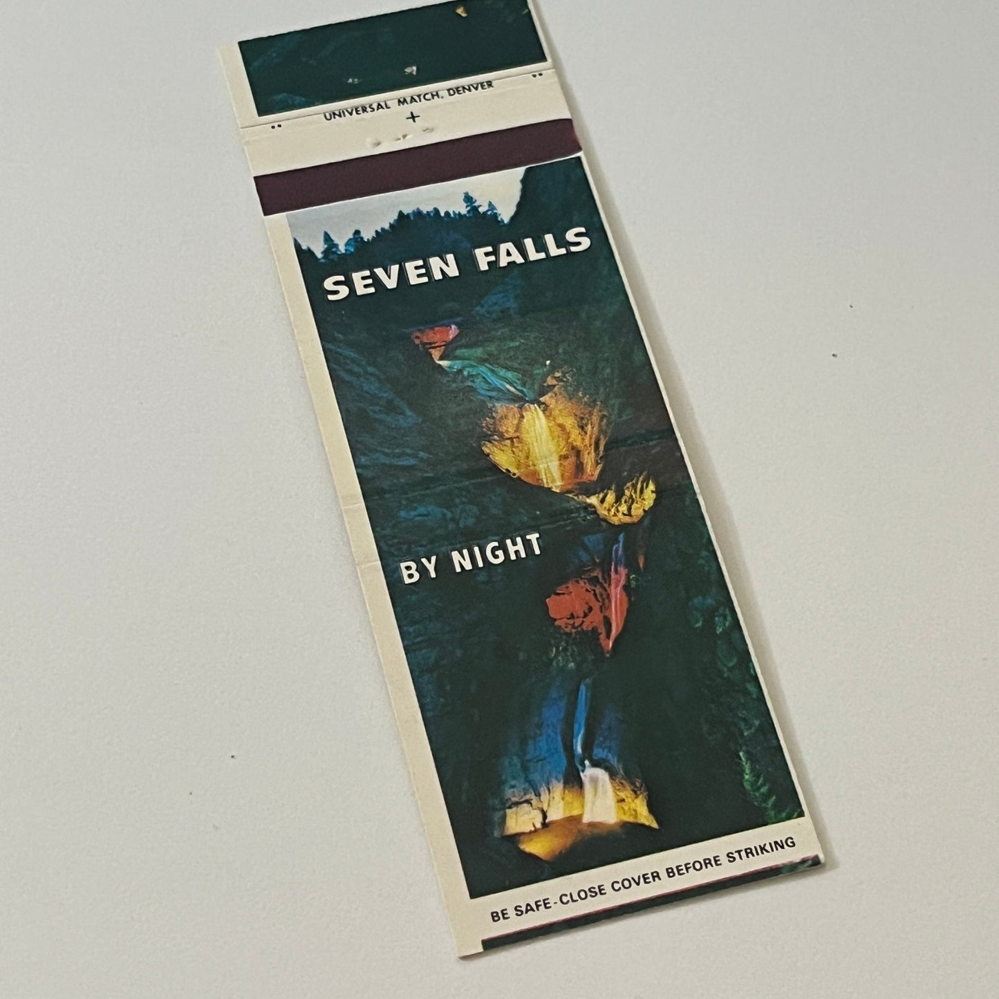 Seven Falls By Day/By Night Vintage Matchbook Cover MM5-7