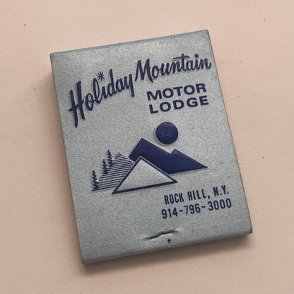 Holiday Mountain Motor Lodge Rock Hill IL Vintage Matchbook Cover TB8-MB2-8