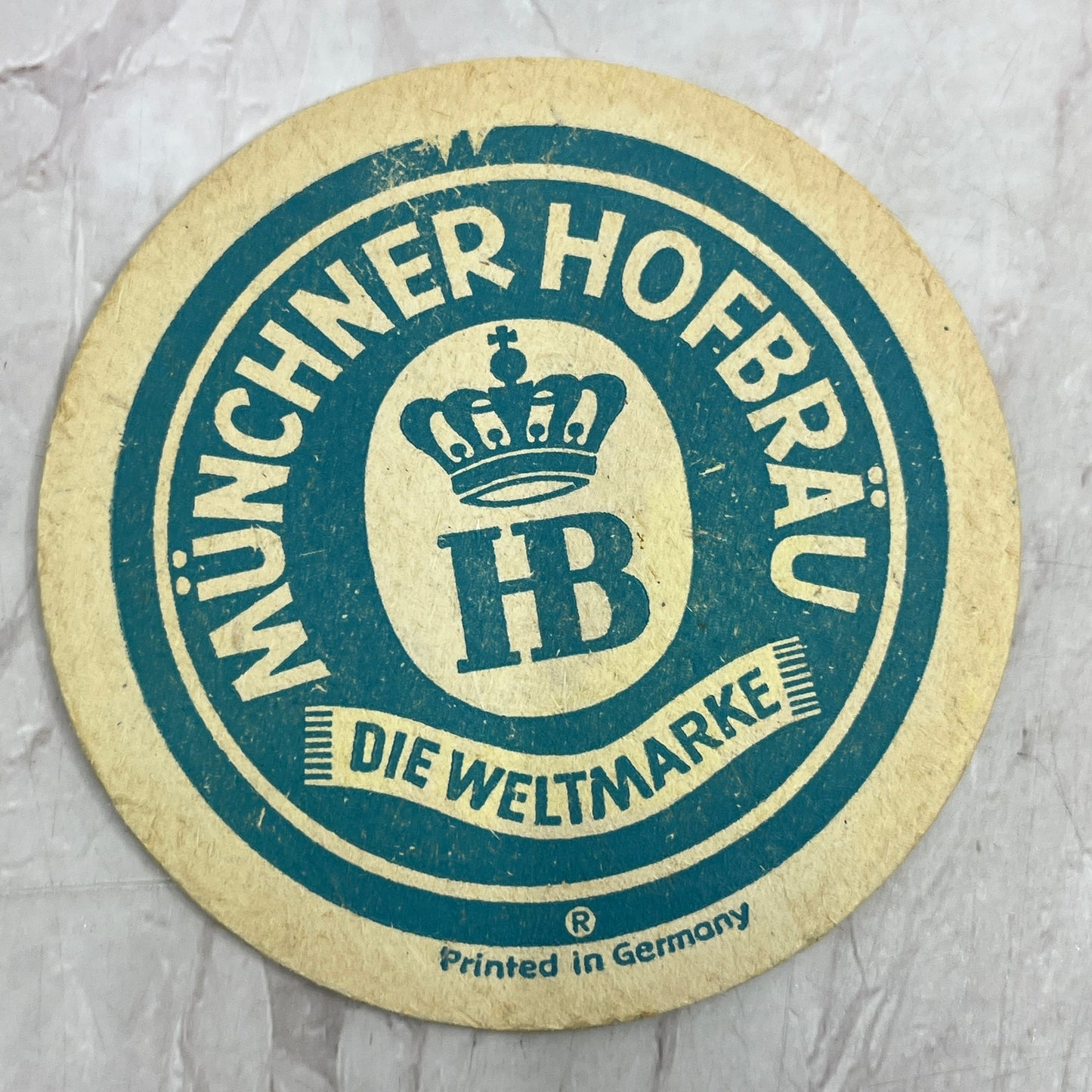 Vintage Münchner Hofbräu Champagner Weizen Export German Beer Coaster TJ5-CO1