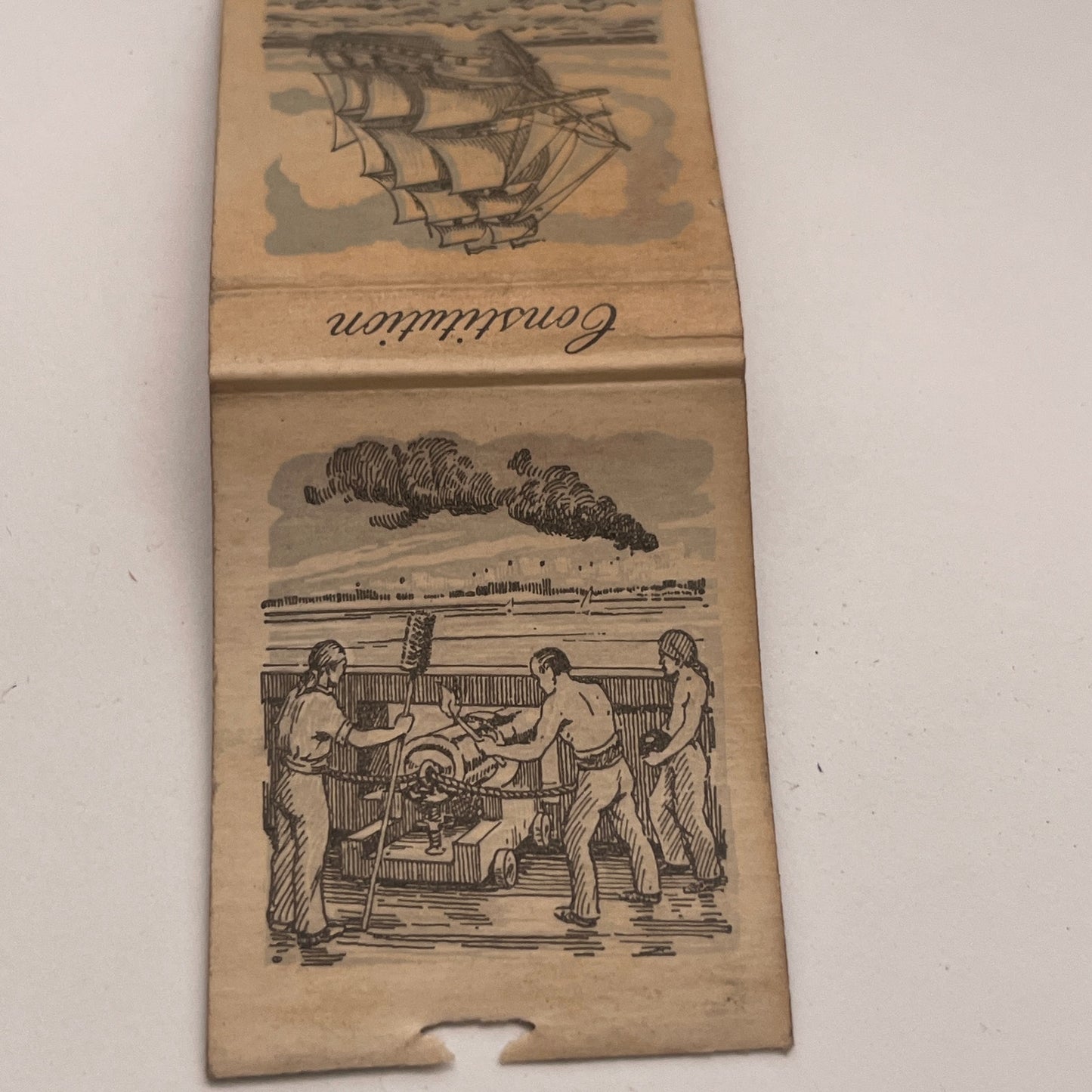 Constitution Ship Vintage Matchbook Cover TB8-MB2-3