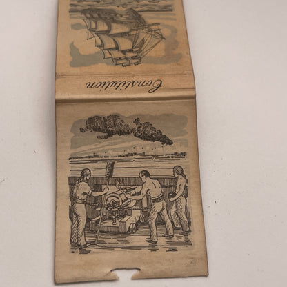 Constitution Ship Vintage Matchbook Cover TB8-MB2-3