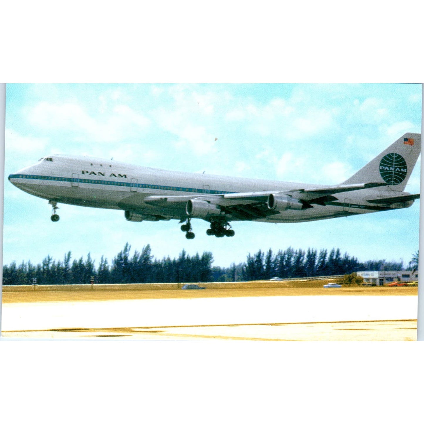 Pan American Airways 747 Vintage Postcard PC18