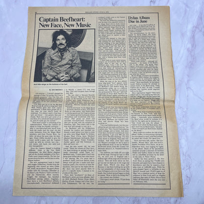 Captain Beefheart - New Face, New Music Article 11x14.5" 1974 Ad V14-2