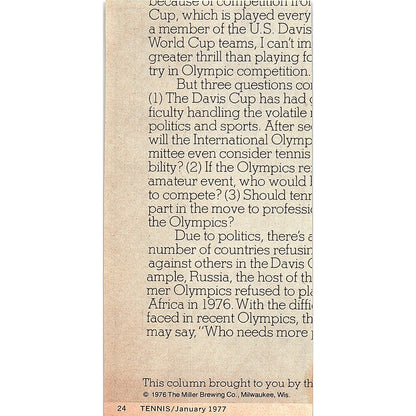 Chase Tennis Camps Manchester MA 1977 Ad AF3-Q2