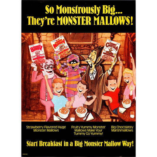 Count Chocula Yummy Mummy Franken Berry General Mills 1989 Ad B21