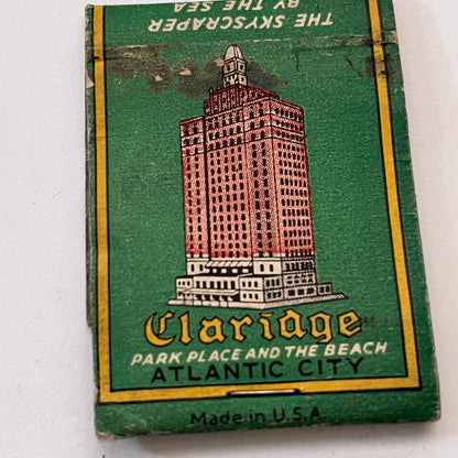 Claridge Hotel Atlantic City Vintage Matchbook Cover TB8-MB3-10