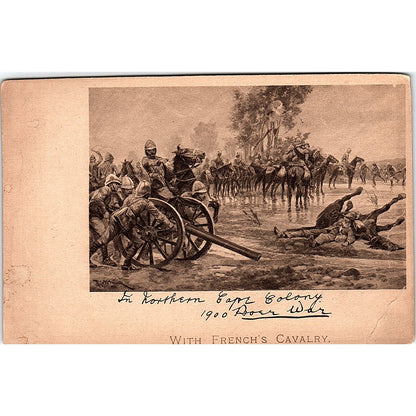 1900 Boer War Northern Cape Colony French's Cavalry Antique Postcard PE1