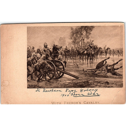 1900 Boer War Northern Cape Colony French's Cavalry Antique Postcard PE1