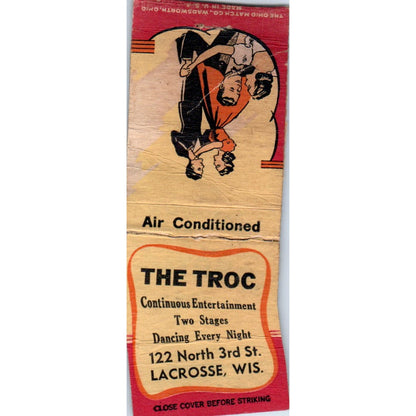 The Troc La Crosse WI Vintage Matchbook Cover SD4-Y4
