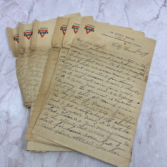 1918 WWI Handwritten Letter Tilly France Chester Bostwick 304 Engineers TJ5-E1