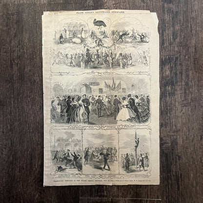 Cavalry Picket Station Left Wing Burnside's Army 1863 Civil War Engraving C89