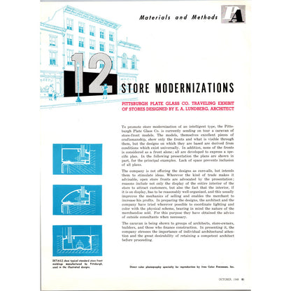 12 Store Modernizations Exhibit of Stores by E.A. Lundberg 1948 Article B8