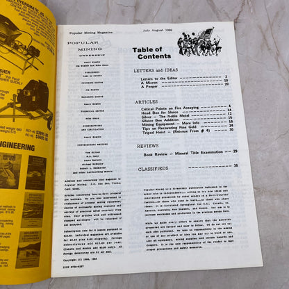 1986 Jul/Aug - Popular Mining Magazine - Treasure Hunting Prospecting Gold M11