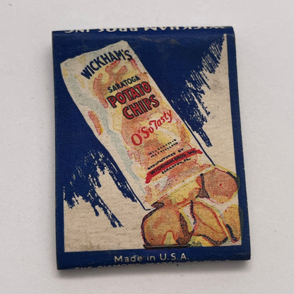 Wickham's Mayonnaise Saratoga Potato Chips Vintage Matchbook Cover TB8-MB-7