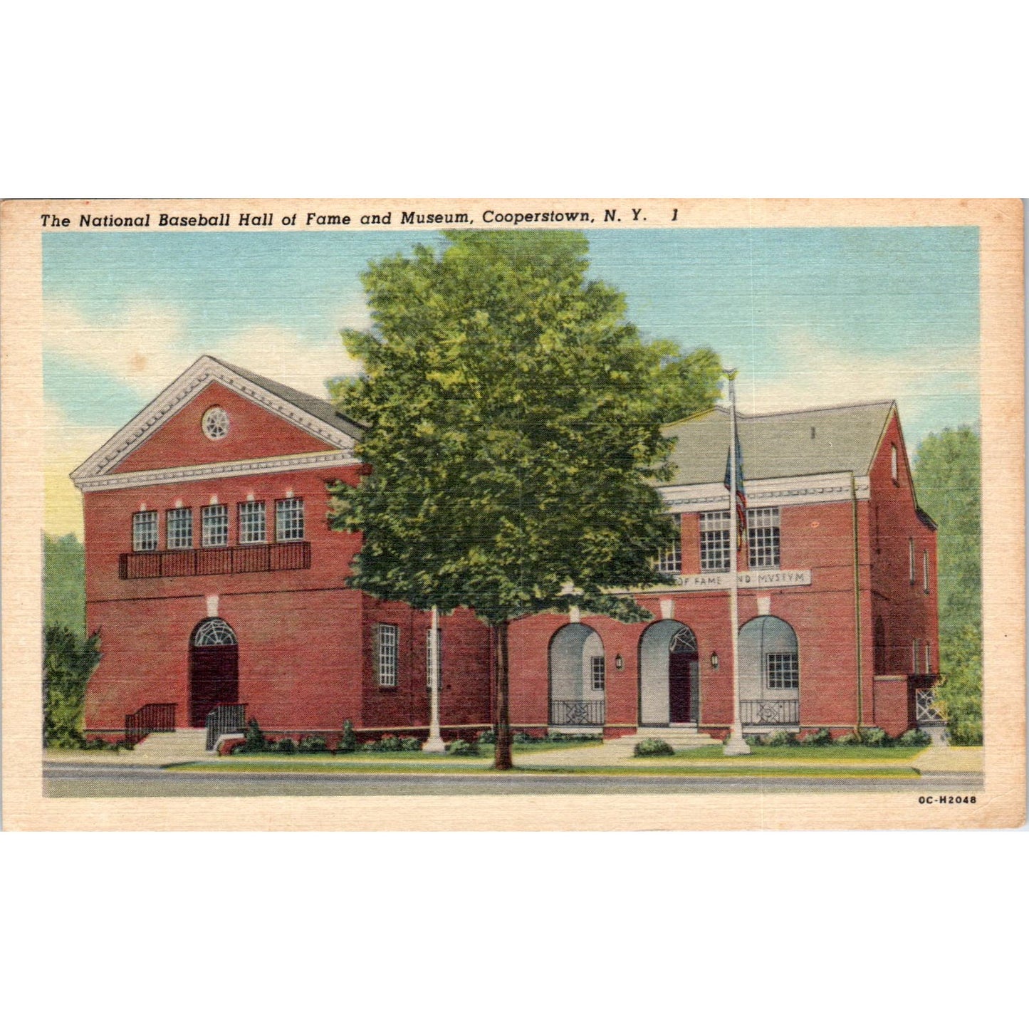 The National Baseball Hall of Fame Cooperstown NY Vintage Original Postcard PC9