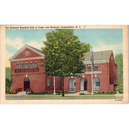 The National Baseball Hall of Fame Cooperstown NY Vintage Original Postcard PC9