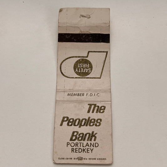The Peoples Bank of Portland Redkey Indiana Vintage Matchbook TB6-MB2-15