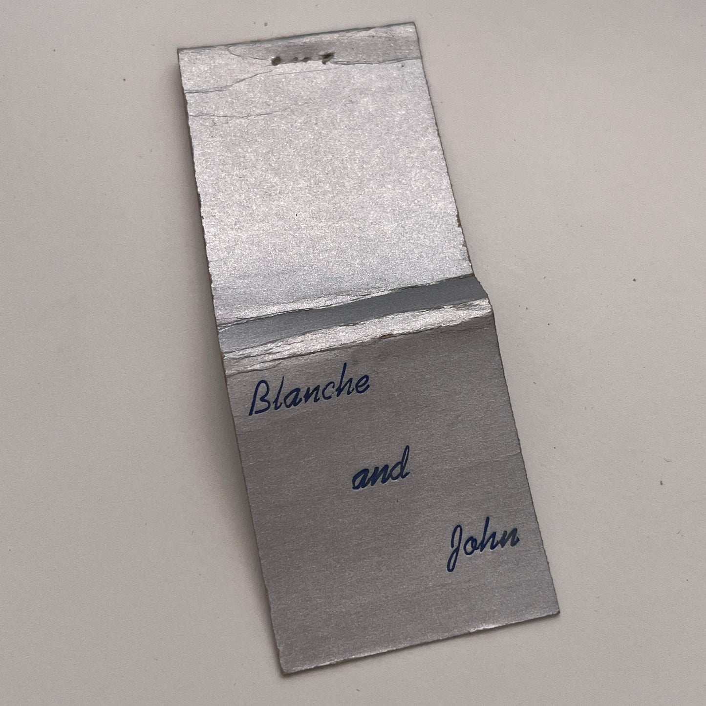 Blanche and John Monogrammed Vintage Matchbook Cover MM2-7