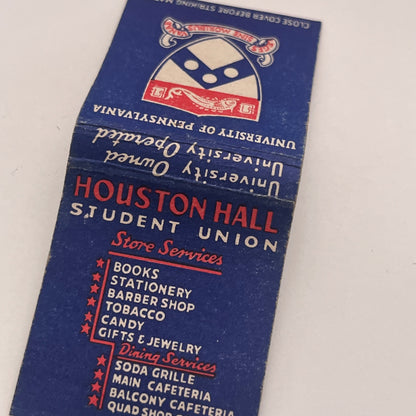 University of Pennsylvania Houston Hall Student Union Matchbook Cover TB8-MB2-3