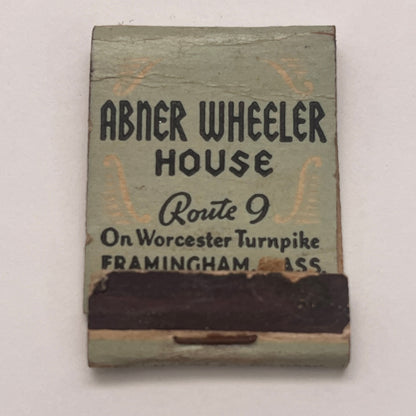 Abner Wheeler House Worcester Turnpike Framingham MA Matchbook Cover TB8-MB2-5