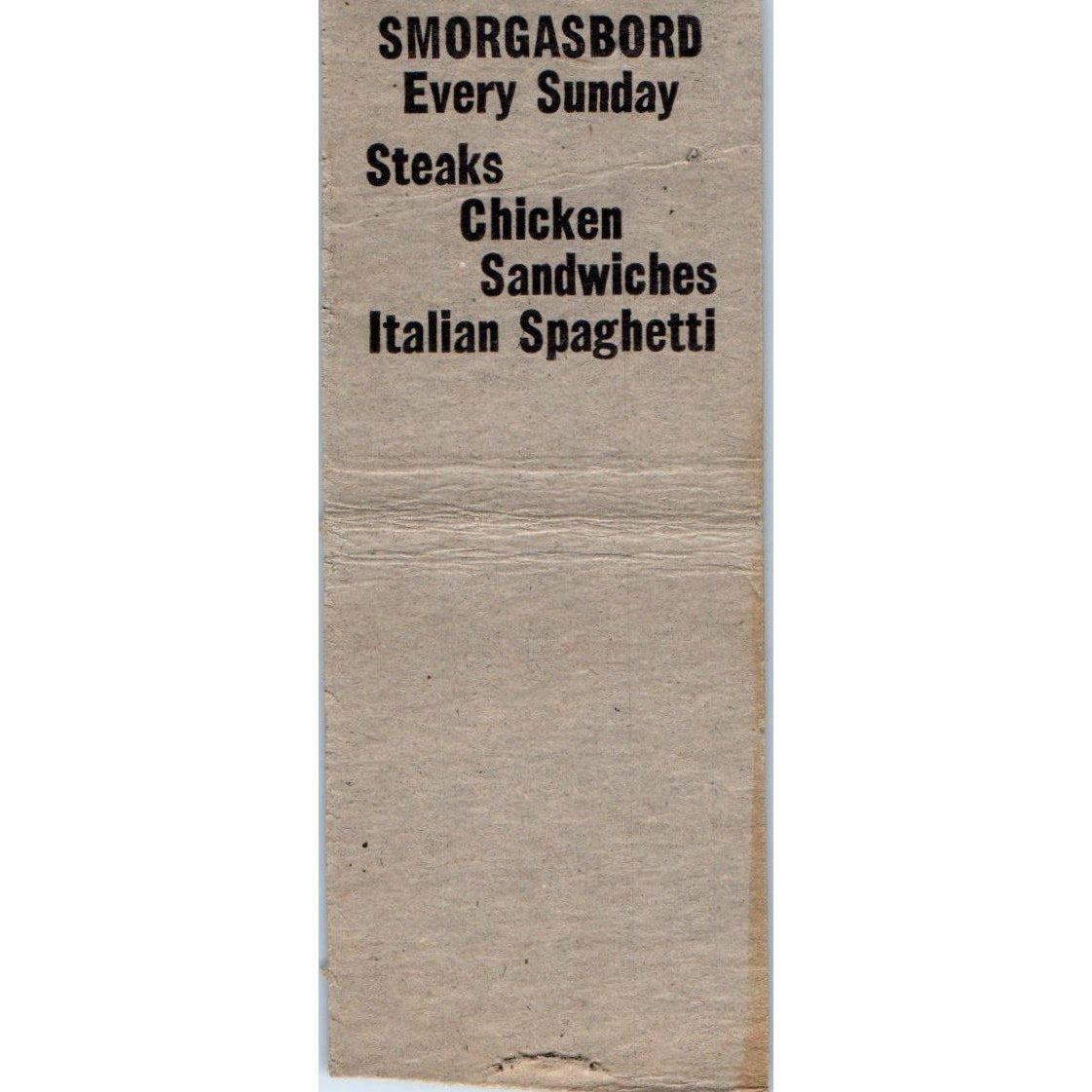 Old Oak Bar & Restaurant Gordon WI Vintage Matchbook Cover SD4-Y2