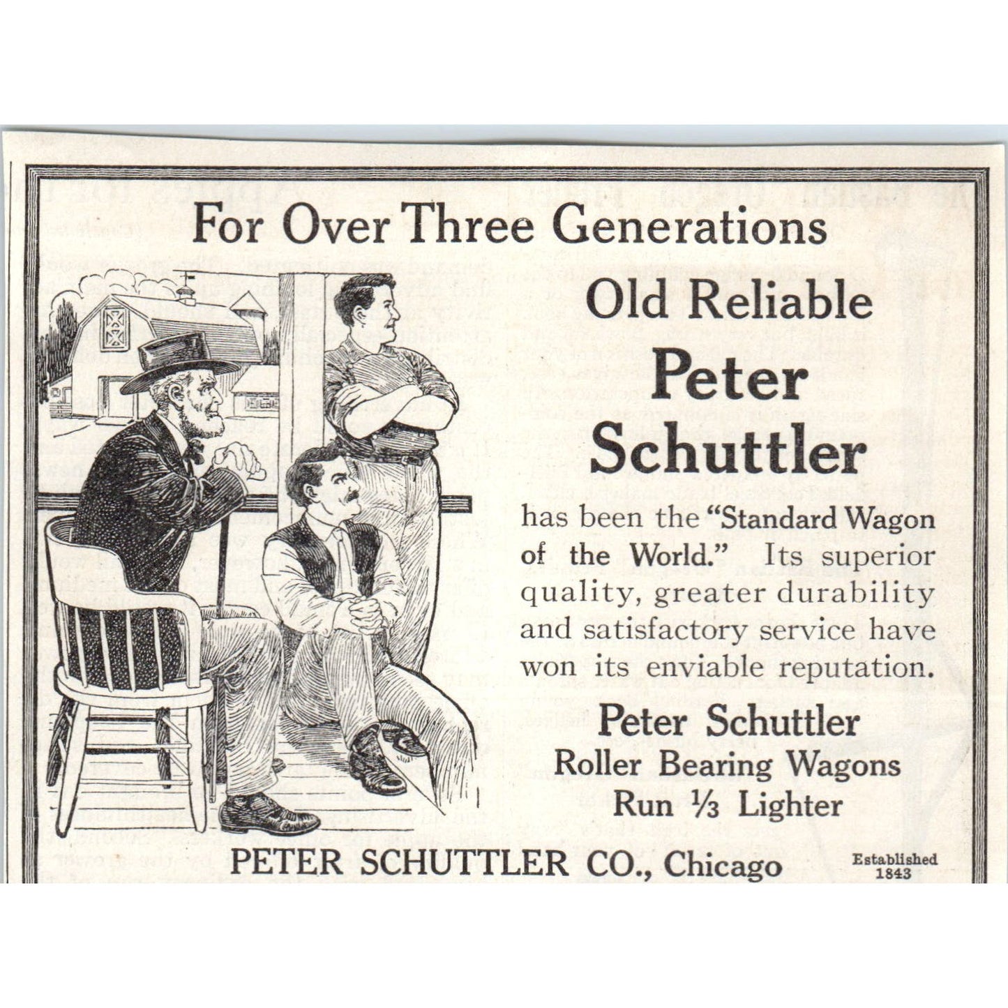 Peter Schuttler Co Roller Bearing Wagons Chicago 1913 Magazine Advert AE7-N7