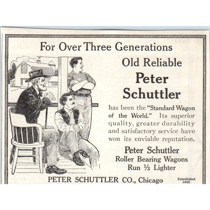 Peter Schuttler Co Roller Bearing Wagons Chicago 1913 Magazine Advert AE7-N7