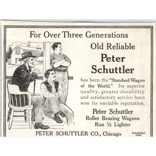 Peter Schuttler Co Roller Bearing Wagons Chicago 1913 Magazine Advert AE7-N7
