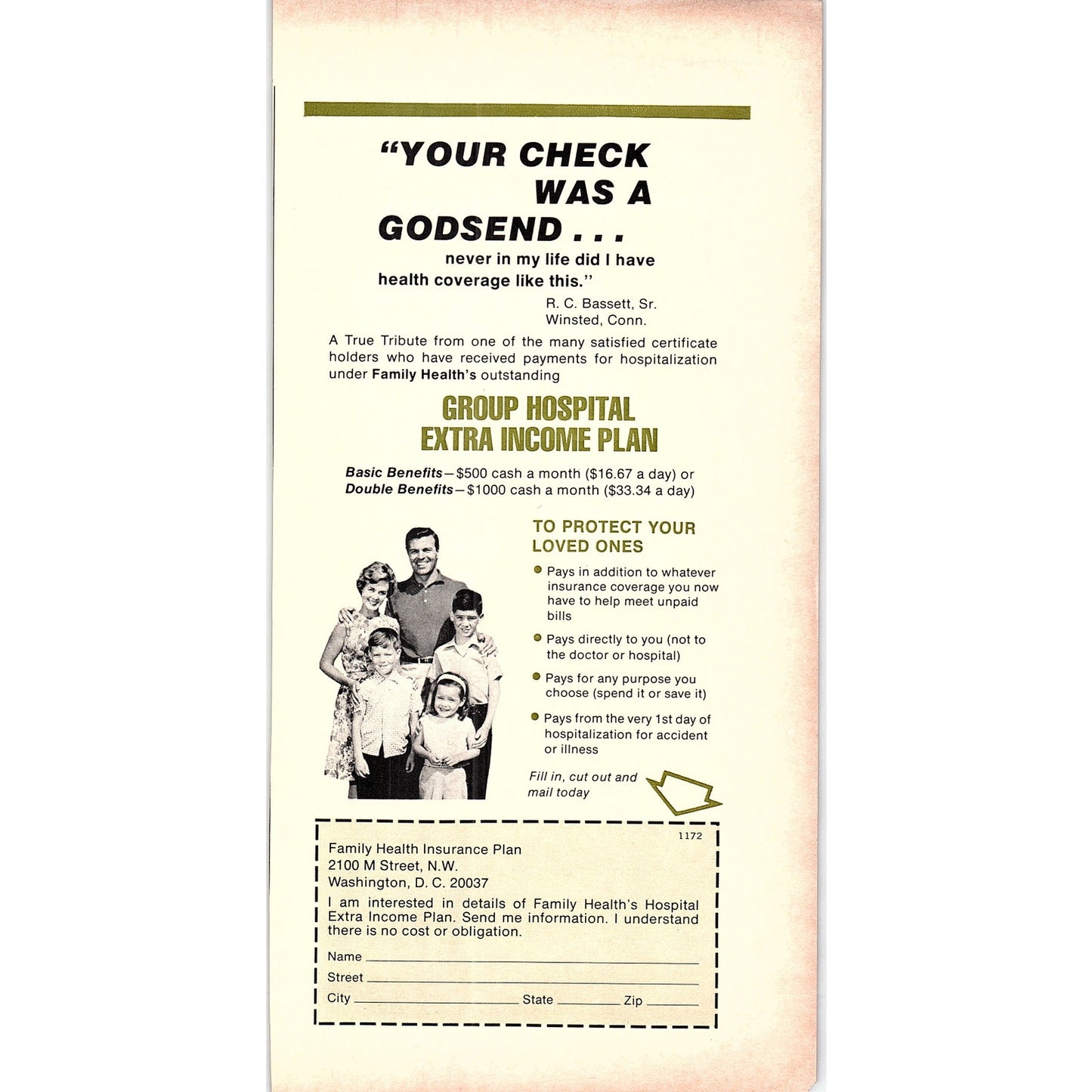 Family Health Ins Plan Washington DC 1972 Ad AF3-16